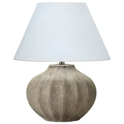 Jamie Young Company Jamie Young Clamshell 23" Ribbed Sand Ceramic Table Lamp
