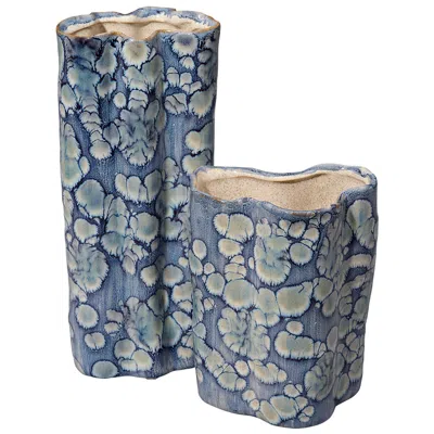 Jamie Young Company Jamie Young Cloud Ceramic Decorative Set Of 2 Vases