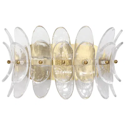 Jamie Young Company Jamie Young Coronet 1-light Wall Sconce 6" In Clear In Gold