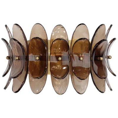 Jamie Young Company Jamie Young Coronet 1-light Wall Sconce 6" In Taupe In Brown