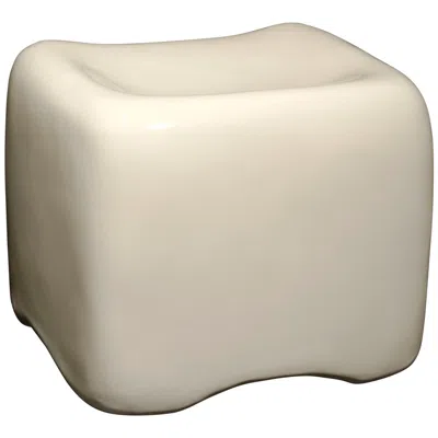 Jamie Young Company Jamie Young Cushion Concrete Stool 16" In Cream In Neutral