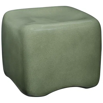 Jamie Young Company Jamie Young Cushion Concrete Stool 16" In Green