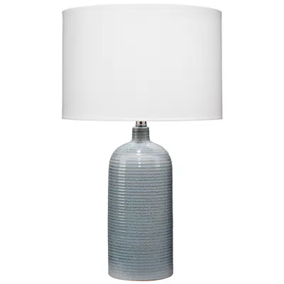 Jamie Young Company Jamie Young Declan Ceramic Blue Table Lamp With Cotton Shade