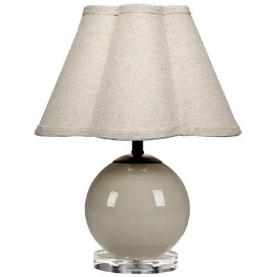 Jamie Young Company Jamie Young Dottie Blown Glass Table Lamp With Linen Shade, Taupe
