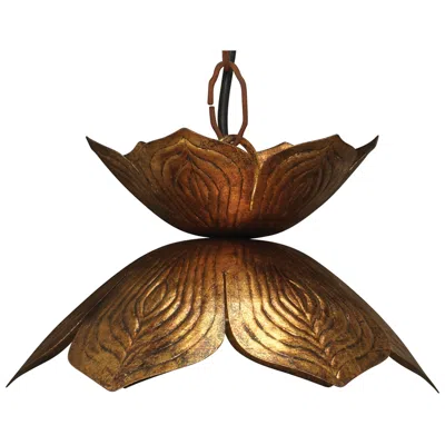 Jamie Young Company Jamie Young Flowering Lotus 10 1/2" Wide Gold Mini Pendant