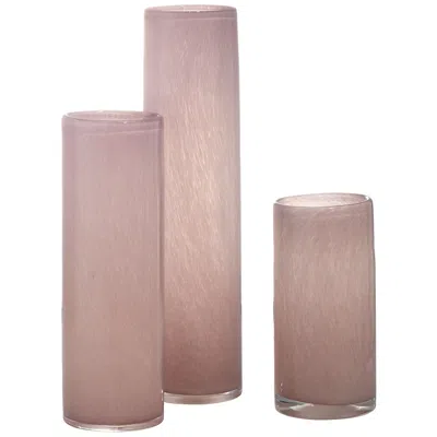 Jamie Young Company Jamie Young Gwendolyn Pink Salt Glass Vases Set Of 3