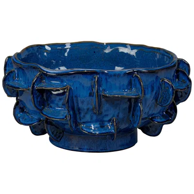 Jamie Young Company Jamie Young Helios Cobalt Blue Ceramic Decorative Bowl