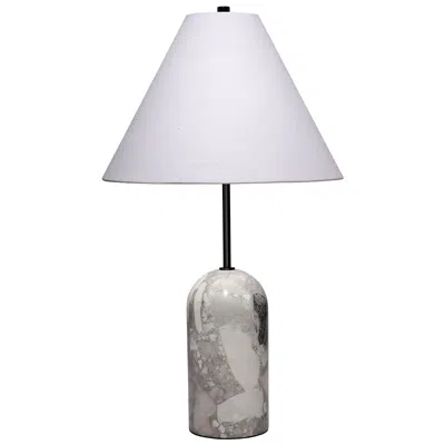 Jamie Young Company Jamie Young Holt Travertine Table Lamp With Linen Shade