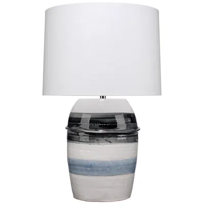 Jamie Young Company Jamie Young Horizon Striped Ceramic Table Lamp With Linen Shade