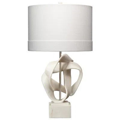 Jamie Young Company Jamie Young Intertwined Table Lamp With Linen Shade, White