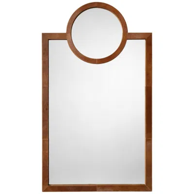 Jamie Young Company Jamie Young Keystone Hide Wall Mirror 62" In Brown