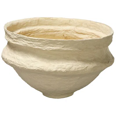 Jamie Young Company Jamie Young Landscape Cotton Mache Large Bowl, Cream