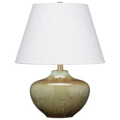 Jamie Young Company Jamie Young Monroe Ceramic Table Lamp 20.75" In Green In Multi