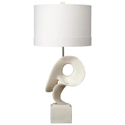 Jamie Young Company Jamie Young Obscure Table Lamp With Linen Shade, White