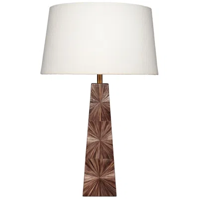 Jamie Young Company Jamie Young Palm Marquetry Table Lamp With Linen Shade