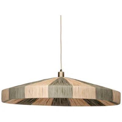 Jamie Young Company Jamie Young Parasol 1-light Large Pendant 7" In Green In Brown