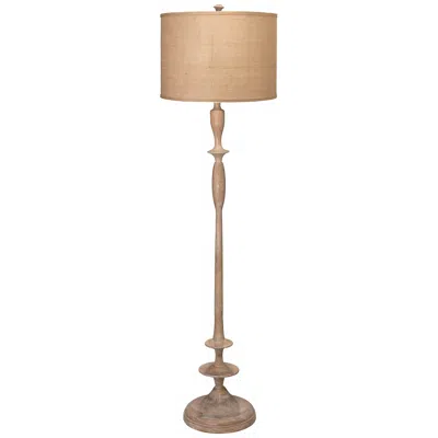 Jamie Young Company Jamie Young Petit Paro 64 1/2" White Washed Wood Base Floor Lamp