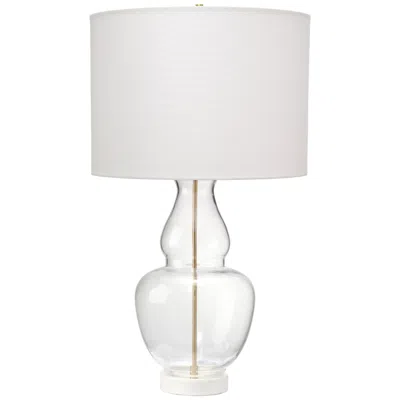 Jamie Young Company Jamie Young Poised Glass Table Lamp 33" In Clear In White