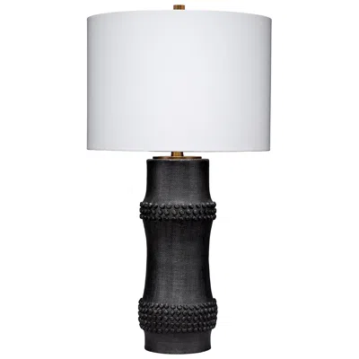Jamie Young Company Jamie Young Rail Polyresin Table Lamp With Linen Shade, Black