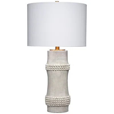 Jamie Young Company Jamie Young Rail Polyresin Table Lamp With Linen Shade, White