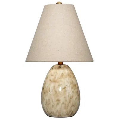 Jamie Young Company Jamie Young Raindrop Ceramic Table Lamp With Linen Shade, Off White