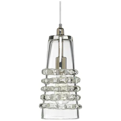 Jamie Young Company Jamie Young Ribbon 6" Wide Clear Glass Long Mini Pendant