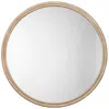 Jamie Young Company Jamie Young Riley Wood Round Wall Mirror 60" In Natural In Brown