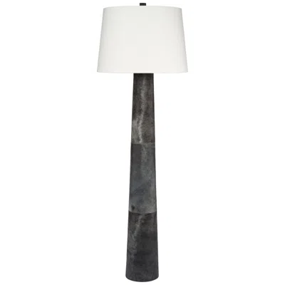Jamie Young Company Jamie Young Robertson Hide Floor Lamp 73.25" In Gray In Black