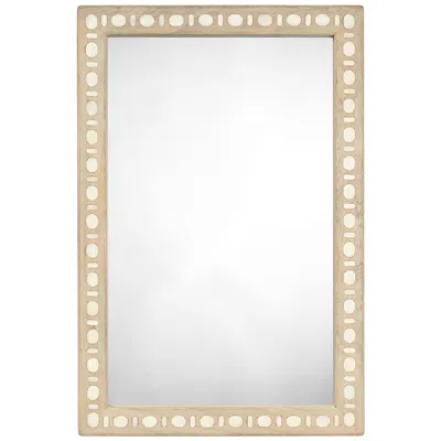 Jamie Young Company Jamie Young Sama Wood & Bone Inlay Rectangle Mirror