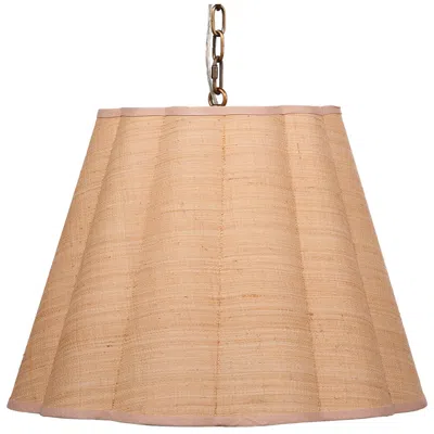 Jamie Young Company Jamie Young Scalloped 1-light Raffia Pendant
