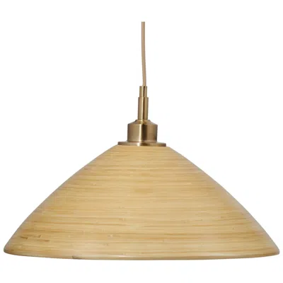 Jamie Young Company Jamie Young Spun 1-light Natural Bamboo Pendant 13" In Natural In Gold