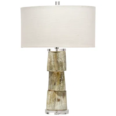 Jamie Young Company Jamie Young Stag Stacked Horn Table Lamp 27" In Beige