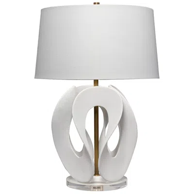 Jamie Young Company Jamie Young Swan Resin Table Lamp With Linen Shade 29"