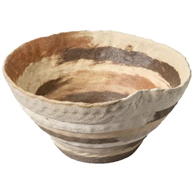 Jamie Young Company Jamie Young Textile Porcelain Bowl 7" In Brown