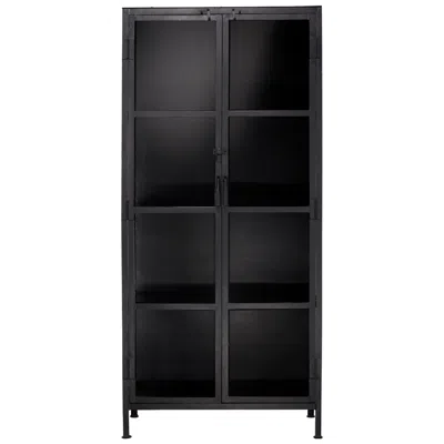 Jamie Young Company Jamie Young Union Tall Curio Black Iron Cabinet