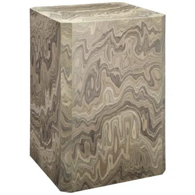 Jamie Young Company Jamie Young Vale Veneer Side Table 22" In Gray In Brown