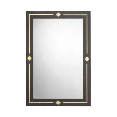 Jamie Young Company Lloyd Wood Rectangle Mirror In Black