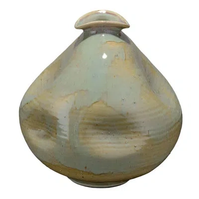 Jamie Young Company Madrid Handmade Ceramic Table Vase In Blue;purple