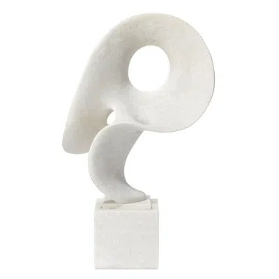 Jamie Young Company Obscure Object On Stand In Off White Resin