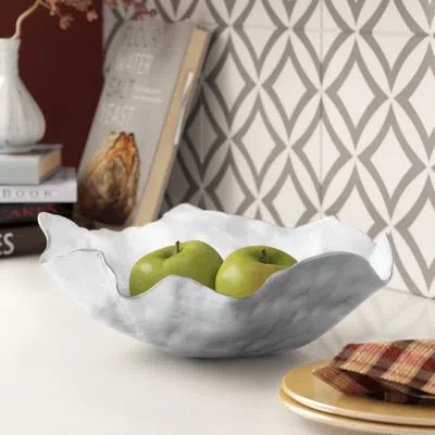 Jamie Young Company Peony Decorative Bowl In White