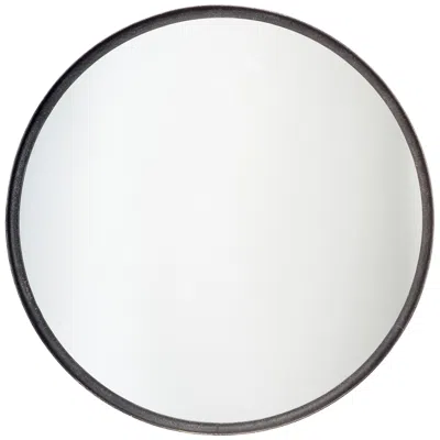 Jamie Young Company Refined Black Metal 36" Round Wall Mirror