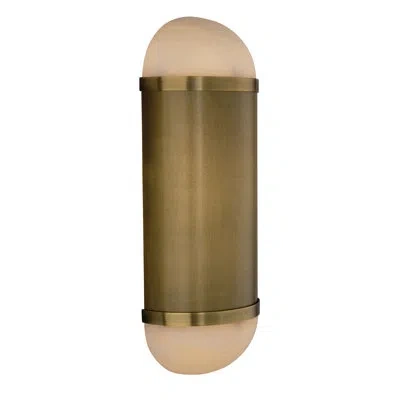 Jamie Young Company Remedy Alabaster 2-light Wall Sconce In Antique Brass