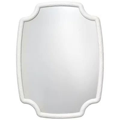 Jamie Young Company Selene Textured White 36" X 48" Rectangular Wall Mirror