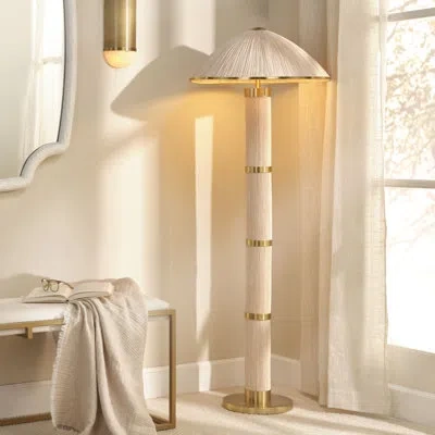 Jamie Young Company Seychelles 2-light Rattan Floor Lamp