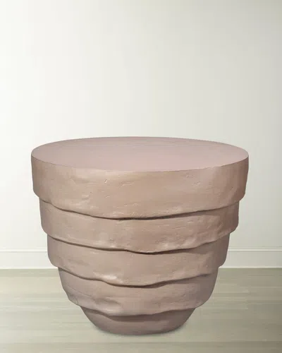 Jamie Young Concentric Side Table In Off-white