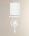 Jamie Young Concord Wall Sconce In White Plaster