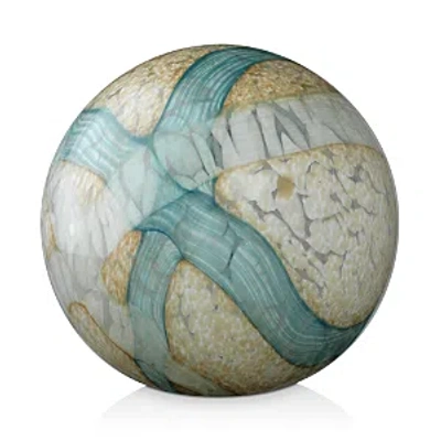 Jamie Young Cosmos Glass Balls, Set Of 2 In Pale Blue Glass