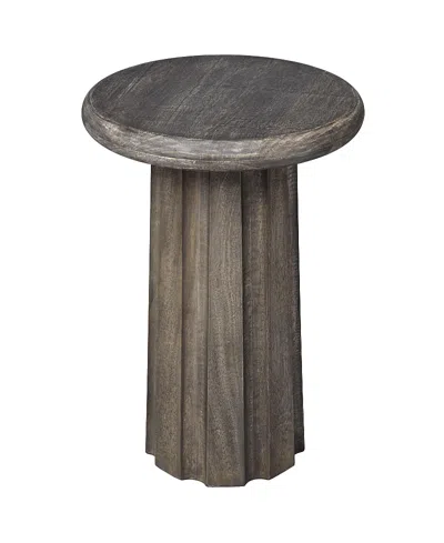 Jamie Young Cremini Wood Side Table In Gray