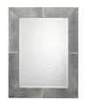Jamie Young Cross Stitch Rectangle Mirror In Gray
