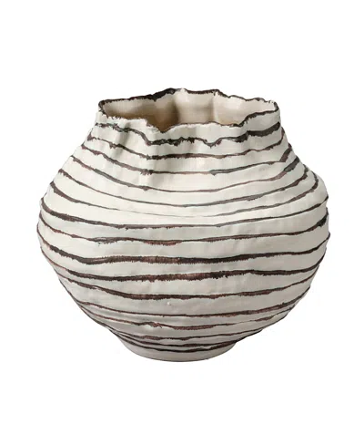 Jamie Young Curvature Ceramic Vessel In White